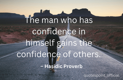 Hasidic Proverb about self-confidence