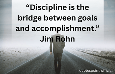 Motivational quote by Jim Rohn about discipline, goals, and success