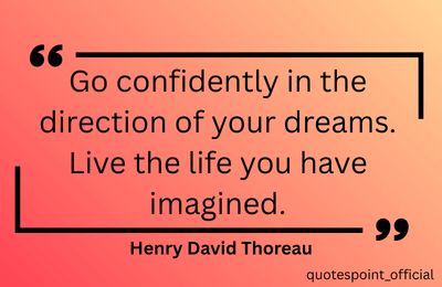 Henry David Thoreau quote about pursuing dreams