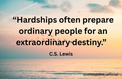 C.S. Lewis quote about overcoming hardships