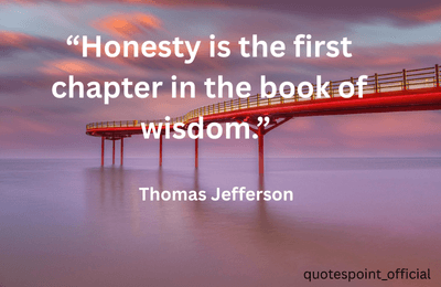 Thomas Jefferson quote about honesty and wisdom