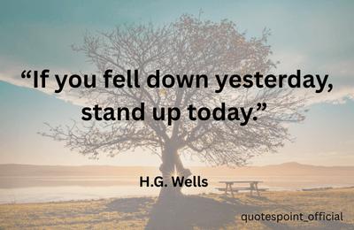 H.G. Wells quote about resilience and perseverance