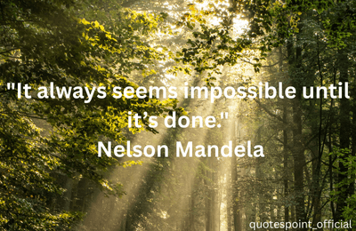 Motivational quote by Nelson Mandela about challenges and achieving success