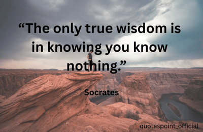 Socrates quote about true wisdom and self-awareness