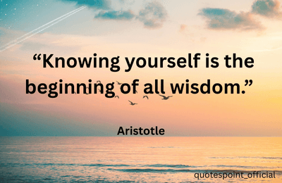 Aristotle quote on wisdom about knowing yourself