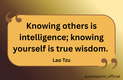 Lao Tzu quote about self-awareness and wisdom