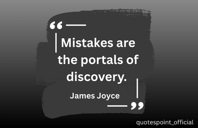 James Joyce quote about learning from mistakes