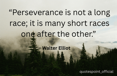 Walter Elliot quote about perseverance and persistence
