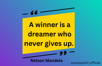 Nelson Mandela quote about perseverance and dreaming