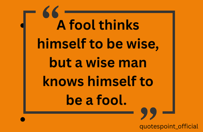 William Shakespeare quote about self-awareness and wisdom